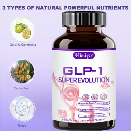 Buy 2 Get 1 Free-GLP-1 Gastrointestinal Capsule-Super Evolution Supplement, Helps Appetite, Contains Active Probiotics, AKK, Garcinia, White Lentils, Ceylon Cinnamon, Cactus Fruit-Antioxidant, Balanced Diet, Suitable for Both