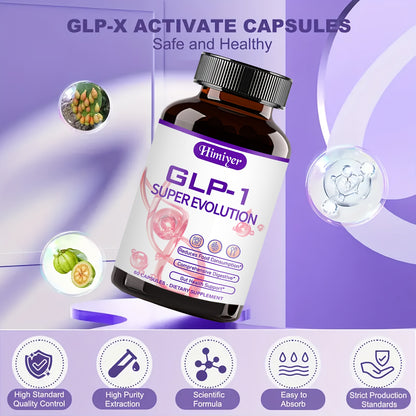 Buy 2 Get 1 Free-GLP-1 Gastrointestinal Capsule-Super Evolution Supplement, Helps Appetite, Contains Active Probiotics, AKK, Garcinia, White Lentils, Ceylon Cinnamon, Cactus Fruit-Antioxidant, Balanced Diet, Suitable for Both