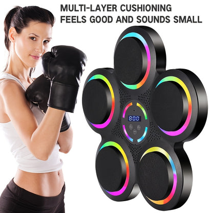 Intelligent Music Boxing Machine, Wall Mounted Boxing Machine, Height Adjustable, LED Intelligent Counting, 9 Modes For Speed Adjustment, 25 Meter Wireless Mobile Music Connection, With Boxing Gloves, Sports Music Boxing Trai