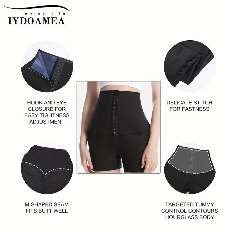 1pc IYDoaMea High Waist Shaper Shorts for Women - Tummy Control, Butt Lifter, Thigh Slimmer, Waist Trainer - Knit Fabric Body Shaper with Hand Wash Care - Ideal for Valentine's, Women's, Thanksgiving, Christmas, Halloween Fes