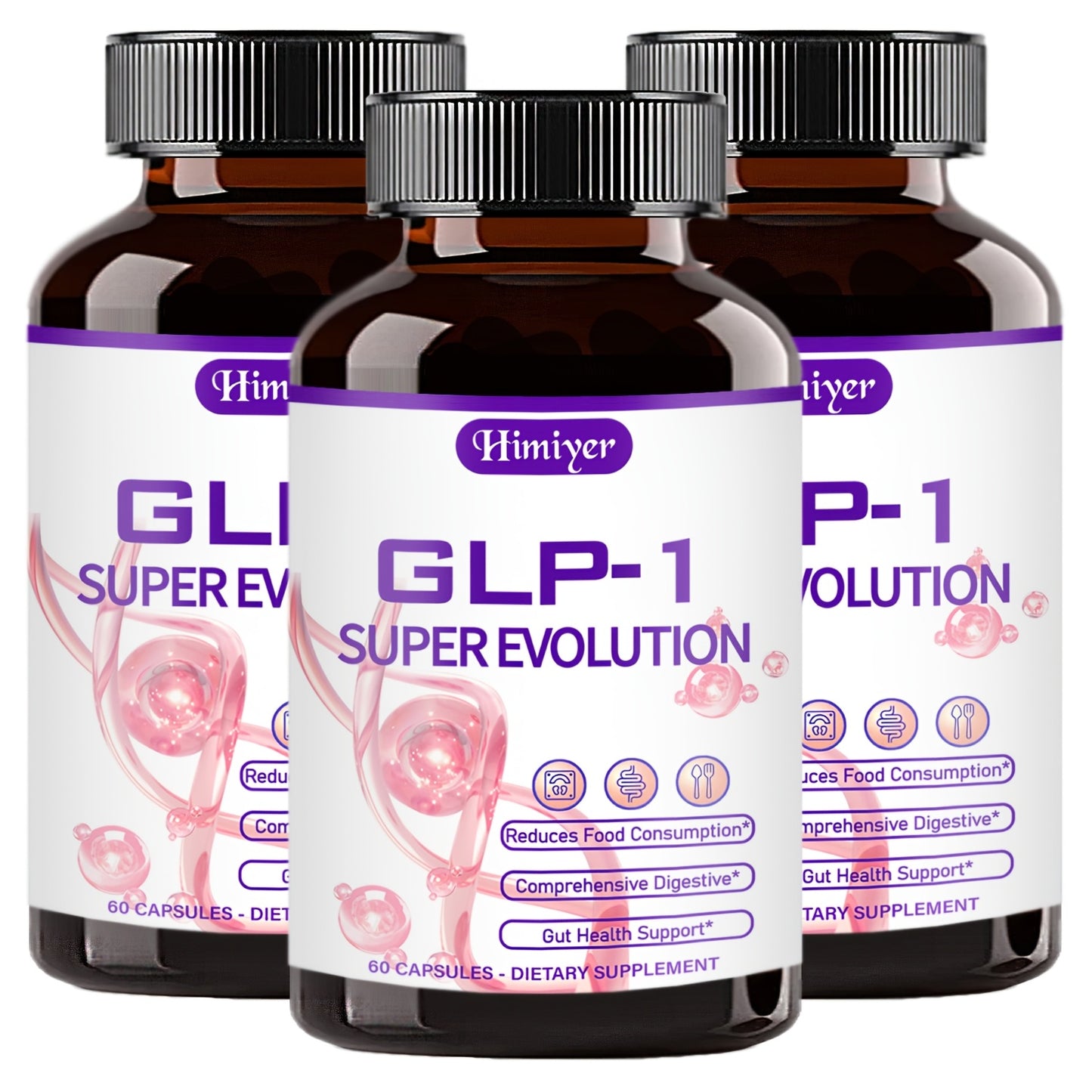 Buy 2 Get 1 Free-GLP-1 Gastrointestinal Capsule-Super Evolution Supplement, Helps Appetite, Contains Active Probiotics, AKK, Garcinia, White Lentils, Ceylon Cinnamon, Cactus Fruit-Antioxidant, Balanced Diet, Suitable for Both